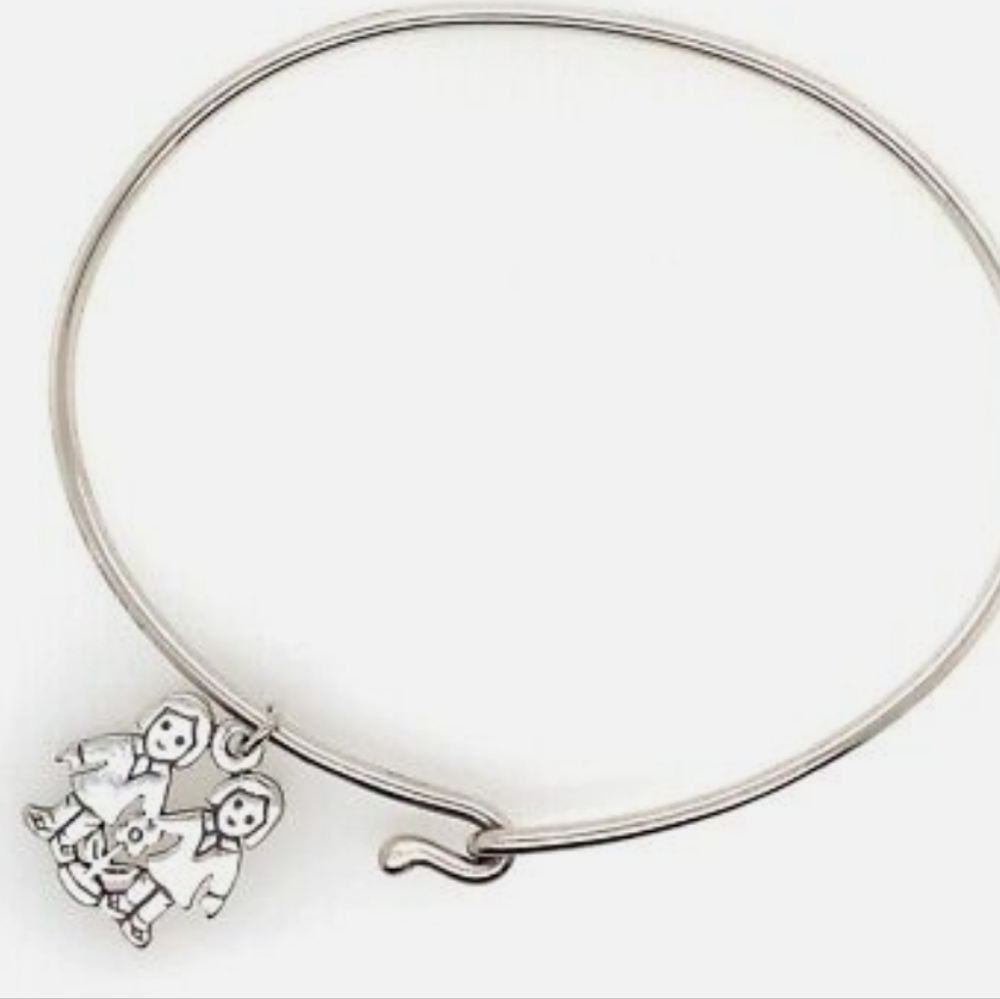 James Avery Girl Boy Flower Charm Sterling Silver Hook Bracelet ❤️ - Picture 2 of 7